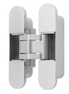 (1 кор.=2 петли) Петля скрытая ELEMENTIS, серия ITALY, универсальная, 3D, 120x27 мм, 60 кг, цамак, цвет серебро матовое Изображение 9