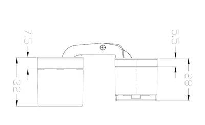 (1 кор.=2 петли) Петля скрытая ELEMENTIS, серия ITALY, универсальная, 3D, 130x28/30 мм, 60 кг, цамак, цвет золото полированное Изображение 3