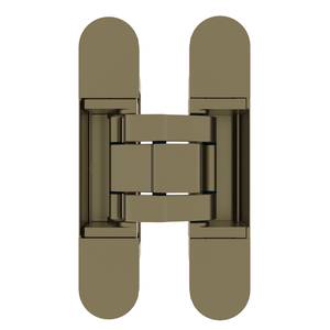 (1 кор.=2 петли) Петля скрытая ELEMENTIS, серия ITALY,, универсальная, 3D, 135x27 мм, 60 кг, цамак, цвет античная бронза Изображение