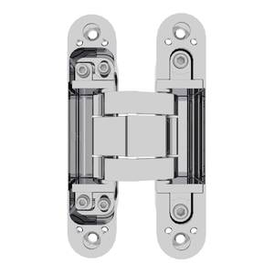 (1 кор.=2 петли) Петля скрытая ELEMENTIS, серия ITALY,, универсальная, 3D, 135x27 мм, 60 кг, цамак, цвет хром полированный Изображение 2
