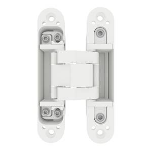 (1 кор.=2 петли) Петля скрытая ELEMENTIS, серия ITALY,, универсальная, 3D, 135x27 мм, 60 кг, цамак, цвет матовый белый Изображение 2