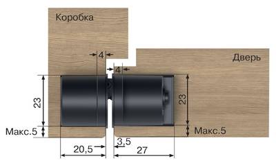 (1 кор.=2 петли) Петля скрытая ELEMENTIS, универсальная, 3D, 115x23 мм, 40 кг, цамак, золото матовое Изображение 21