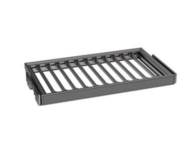 ALPHALUX Aiden Выдвижная брючница наборного типа в базу 600 мм, 564х430х68 (ШхГхВ), экокожа, темно-серый Изображение