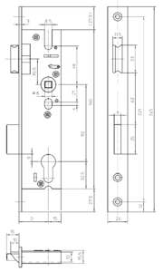 Замок с защелкой 28/PZW/F24/35/92/8, серебро Изображение 2