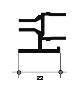 640-30 Профиль стыковочный, 8017  (6,0 м) Изображение