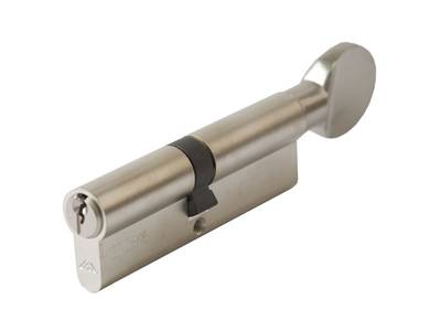 Цилиндр 50(ручка)-45(ключ) никелированный Изображение 3