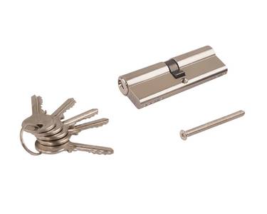 Цилиндр профильный ELEMENTIS 45/45, 5 ключей, никелированный Изображение 5