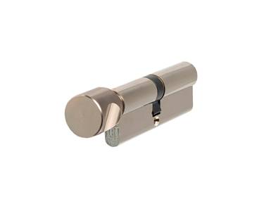 Цилиндр профильный ELEMENTIS с ручкой 45(ручка D24,5мм)/50(ключ), никелированный (3 ключа) Изображение 3