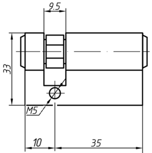 Цилиндр профильный MAXBAR 848/K 10-35, никелированный Изображение 2