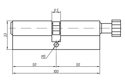 Цилиндр профильный MAXBAR с круглой ручкой 50 (ручка C)/50 (ключ), никелированный Изображение 2
