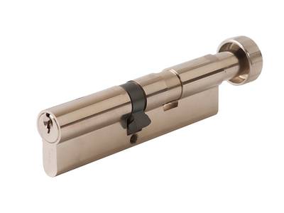 Цилиндр профильный MAXBAR с круглой ручкой 60 (ручка C)/50 (ключ), никелированный Изображение 3