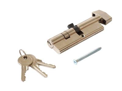 Цилиндр профильный MAXBAR с плоской ручкой CVG/K 45(ручка)/55(ключ),никел. Изображение