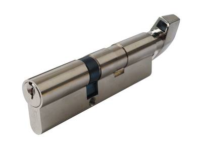 Цилиндр профильный MAXBAR с плоской ручкой CVG/K 60(ручка)/40(ключ), никелированный Изображение 3