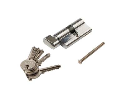 Цилиндр профильный с ручкой 30 (ключ)/30(ручка овальная 28мм), алю, 5 ключей Изображение 2