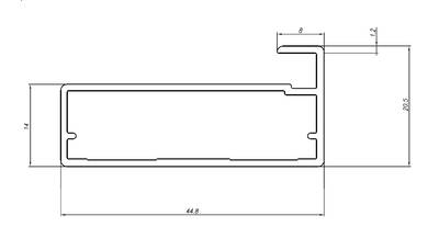 FIRMAX Профиль 45/9 для фасадов, L-5800 мм, черный Изображение