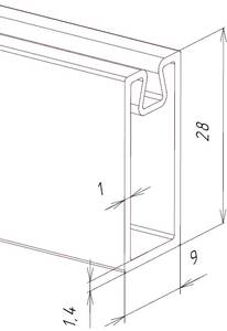 FIRMAX Штанга прямоугольная L-3000 мм, серый Изображение 2