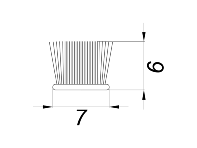 Уплотнитель щеточный самоклеющийся 7 х 6мм серый FIRMAX Изображение 2