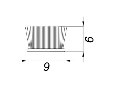 Уплотнитель щеточный самоклеющийся 9 х 6мм, серый FIRMAX Изображение 2
