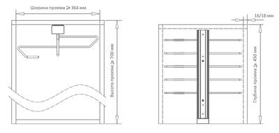 FIRMAX Вешало для брюк, потолочное крепление, 364х425х145 (ШхГхВ), серый Изображение 2