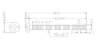 Винт для ручек М4*45, вариационный, сталь, оцинкованный FIRMAX Изображение 2