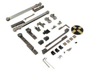 FM910C Комплект для 3-х (1+2) дверей из алюминиевого профиля с каскадным плавным закрыванием Изображение