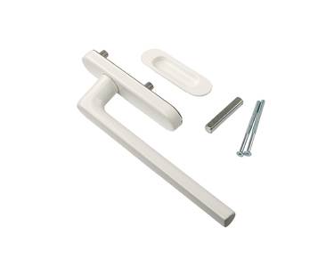 Гарнитур Internika без PZ, длина ручки 240 мм+ракушка, штифт 10*10, L=62, винты М5*85, белый (RAL9016) Изображение