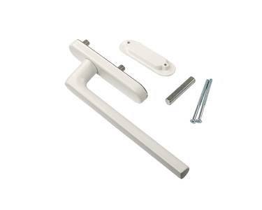 Гарнитур Internika без PZ, длина ручки 240 мм+ракушка, штифт 10*10, L=62, винты М5*85, белый (RAL9016) Изображение 2