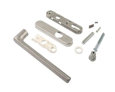 Гарнитур Internika без PZ, длина ручки 240 мм+ракушка, штифт 10*10, L=62, винты М5*85, неокрас Изображение