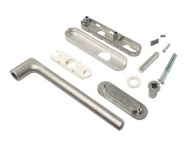 Гарнитур Internika без PZ, длина ручки 240 мм+ракушка, штифт 10*10, L=62, винты М5*85, неокрас Изображение 2