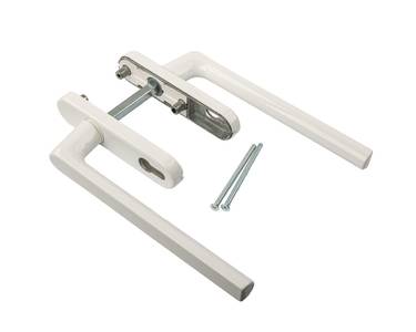 Гарнитур Internika с PZ, длина ручки 240 мм, штифт 10*10, L=105, винты М5*90, белый (RAL9016) Изображение