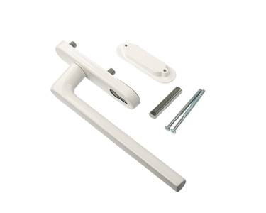Гарнитур Internika с PZ, длина ручки 240 мм+ракушка, штифт 10*10, L=62, винты М5*85, белый (RAL9016) Изображение 2