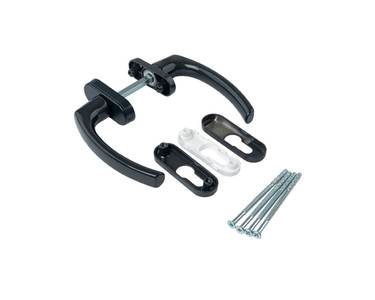 Гарнитур балконный Internika Tolstoy алюминиевый, с овальными накладками, антрацит RAL7016 Изображение 2