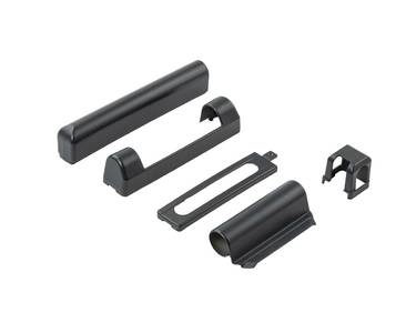 Комплект накладок для нижней и верхней петли на коробке ПВХ, антрацит RAL7016 Изображение