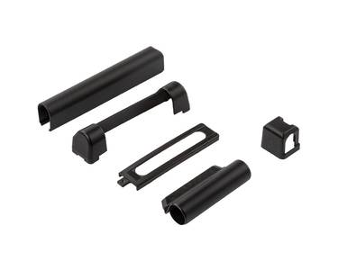 Комплект накладок для нижней и верхней петли на коробке ПВХ, черный Изображение 2