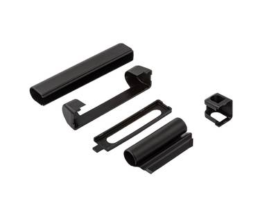 Комплект накладок для нижней и верхней петли на коробке ПВХ, черный Изображение 3