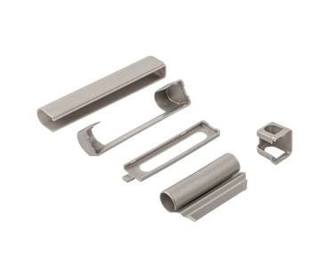 Комплект накладок для нижней и верхней петли на коробке ПВХ, серебро RAL9022 Изображение 3