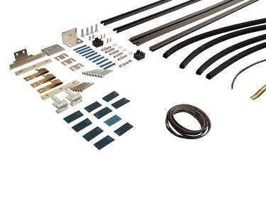 Комплект створок FLEX для одностворчатой двери 1500(Ш)х2500(В) мм (часть для сборки, в покраску не отправлять, необходима комплектация артикулом DOR2076A), для заполнений - стекло, 8 мм, стеклопакет 22 мм, без стекла, 8020219) Изображение