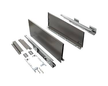 Комплект ящика Firmax Smartline, длина 550 мм, высота 199 мм, с доводчиком, серый Изображение