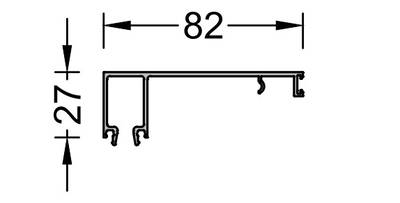Крышка однополозной рамы, 6.5 м RAL7024 мат Изображение