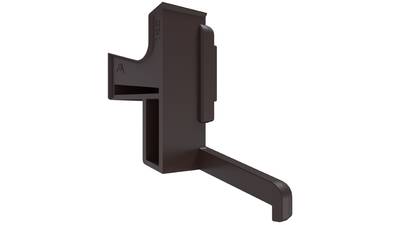 Накладка торцевая для водоотводного профиля (N22/34), с прямым углом, левая, коричневый цвет RAL 8019 Изображение