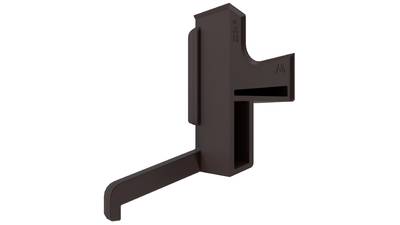 Накладка торцевая для водоотводного профиля (N22/34), с прямым углом, правая, коричневый цвет RAL 8019 Изображение