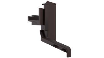 Накладка торцевая для водоотводного профиля (N22/34), с прямым углом, правая, коричневый цвет RAL 8019 Изображение 2