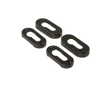 Накладки овальные Elementis PZ, антрацит RAL7016 пластик ( 2 накладки + 2 подкладки) Изображение