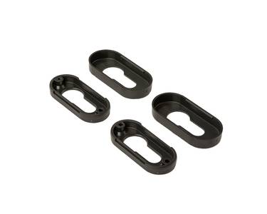 Накладки овальные Elementis PZ, антрацит RAL7016 пластик ( 2 накладки + 2 подкладки) Изображение 2