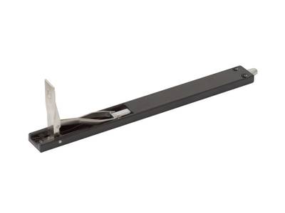 Шпингалет накладной ELEMENTIS для алюминиевых дверей 220*22*8 мм с ответной планкой, черный Изображение 4