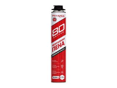 Пена монтажная профессиональная REALIST PRO Red 80л летняя Изображение