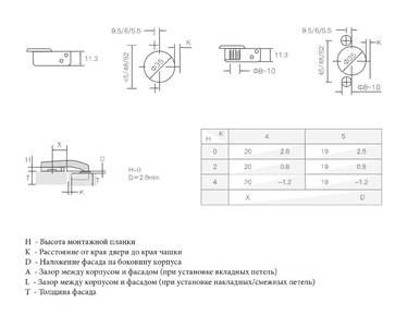 Петля для угловых дверей 90° Firmax Smartline, Soft-Close, 48мм, 35 мм чашка Изображение 5