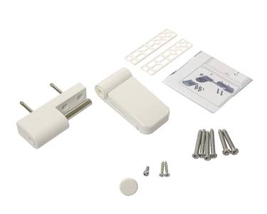 Петля дверная на 160 кг, наплав 17-21,  RAL9016 белый Изображение 5