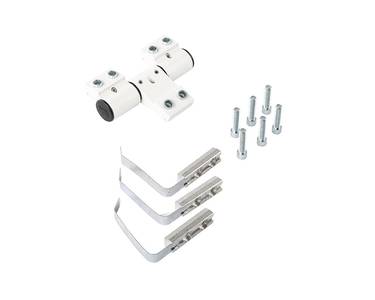 Петля дверная втулочная 3-х секционная, м/о 63 мм, крепление на хол. профиль, бел. 9016 Изображение 2