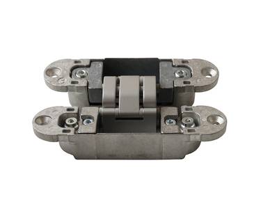 Петля скрытая OTLAV, 3D, универсальная, с 4 накладками, 120x30 мм, 60 кг, корпус без покрытия  шарнирная часть серебро матовое Изображение 4